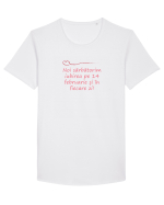 Iubirea de 14 februarie se sărbătorește în fiecare zi! Tricou mânecă scurtă guler larg Bărbat Skater