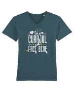 Motivational - Sa ai curajul sa faci bine Tricou mânecă scurtă guler V Bărbat Presenter