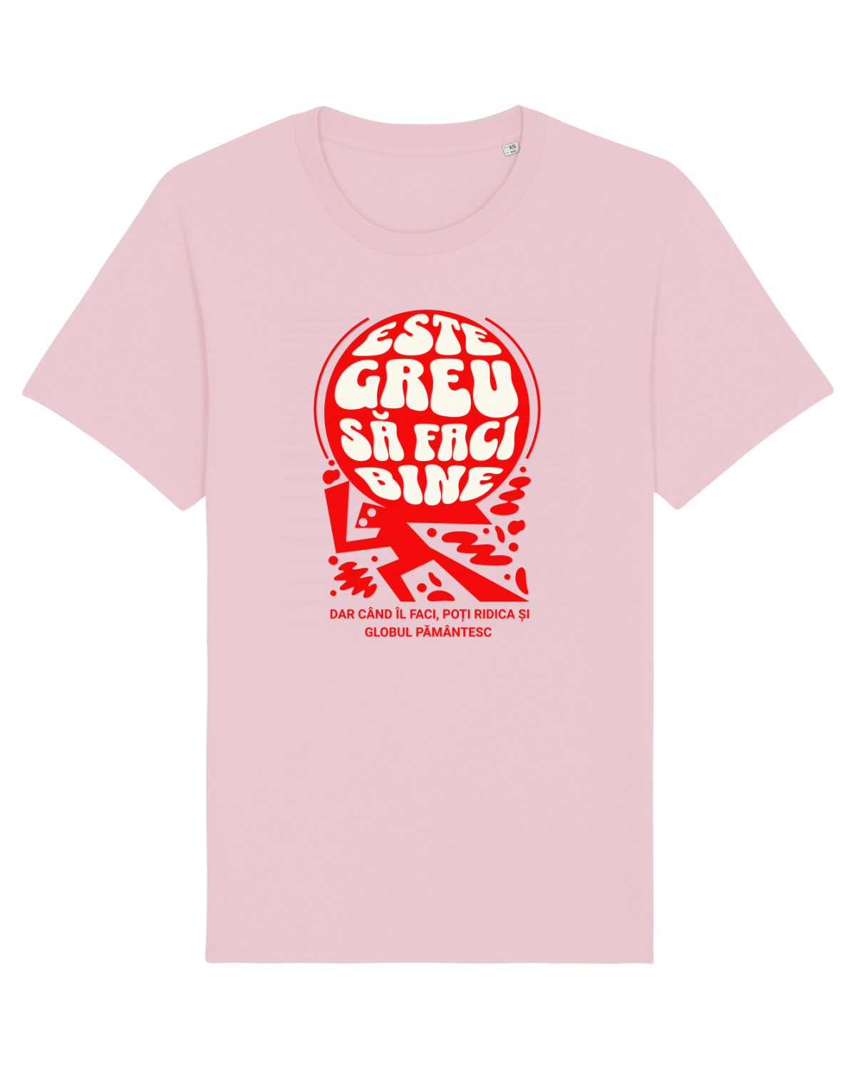 Tricou mânecă scurtă Unisex Rocker Cotton Pink