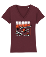 Exploreaza universul  Tricou mânecă scurtă guler V Damă Evoker