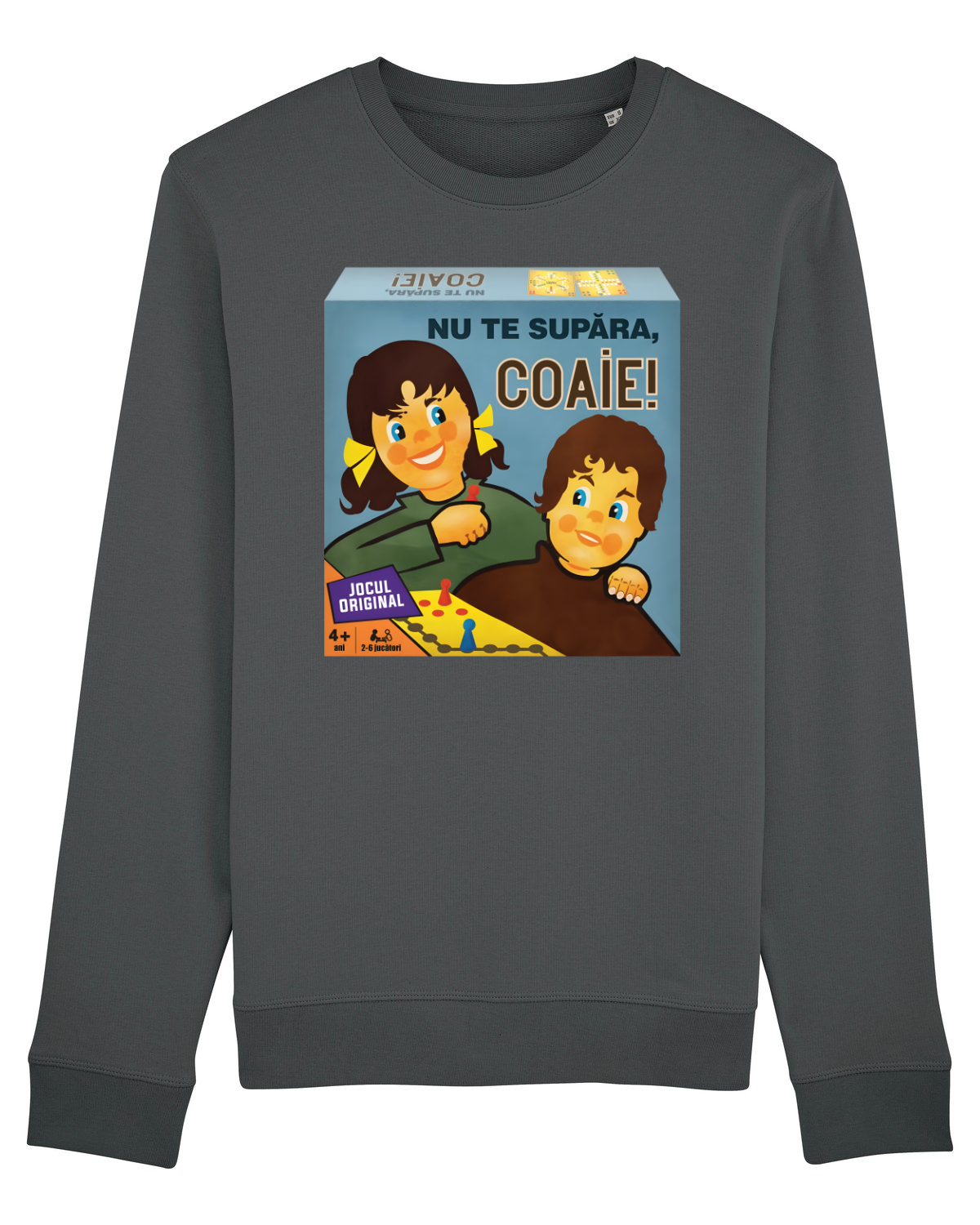 Bluză mânecă lungă Unisex Rise Anthracite