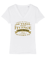 Pofta de viata Tricou mânecă scurtă guler V Damă Evoker