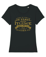 Pofta de viata Tricou mânecă scurtă guler larg fitted Damă Expresser