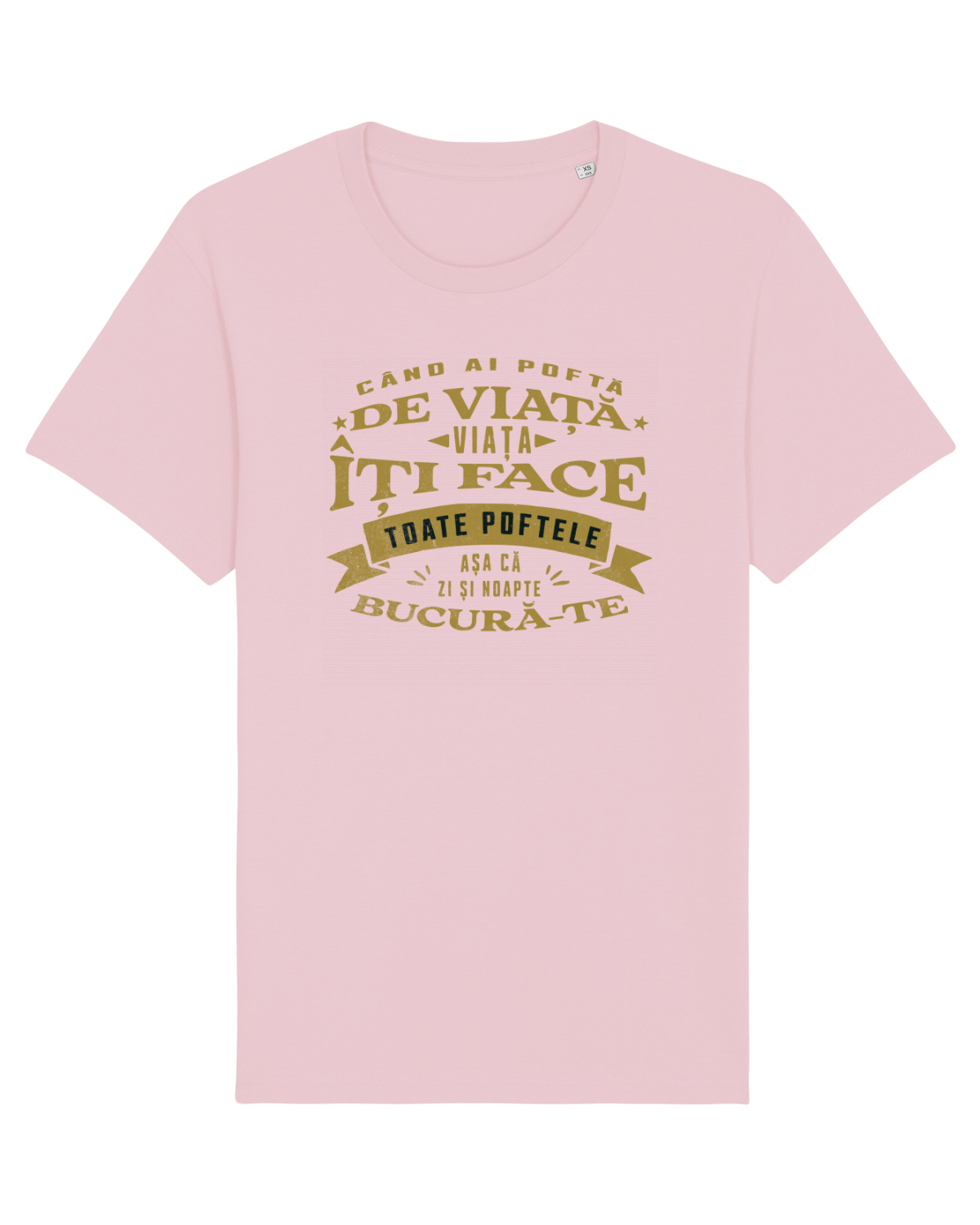 Tricou mânecă scurtă Unisex Rocker Cotton Pink