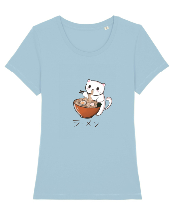 Ramen cat  Sky Blue