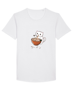Ramen cat  Tricou mânecă scurtă guler larg Bărbat Skater