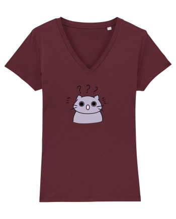Surprised cat  Burgundy