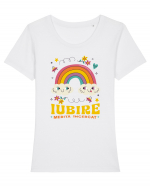 Iubire - Merita incercat  Tricou mânecă scurtă guler larg fitted Damă Expresser