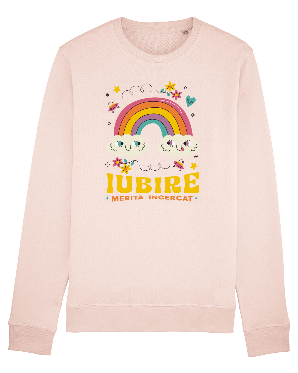 Bluză mânecă lungă Unisex Rise Candy Pink