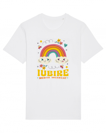 Iubire - Merita incercat  Tricou mânecă scurtă Unisex Rocker