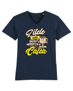 Cafea buna- Așa incep zilele bune Tricou mânecă scurtă guler V Bărbat Presenter