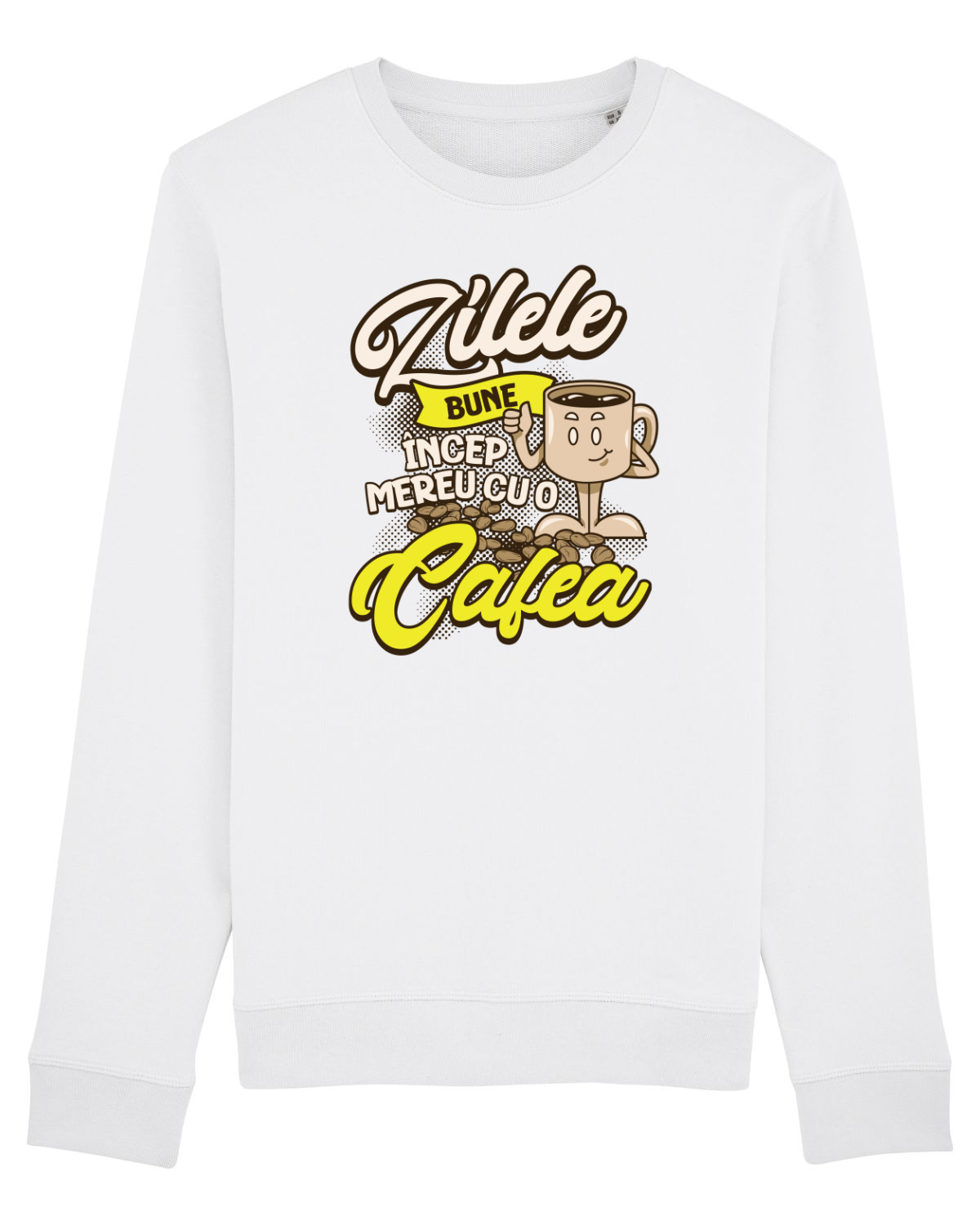 Bluză mânecă lungă Unisex Rise White