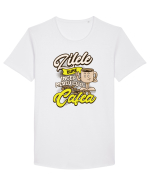 Cafea buna- Așa incep zilele bune Tricou mânecă scurtă guler larg Bărbat Skater