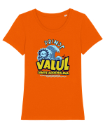 Surfing - Prinde valul Tricou mânecă scurtă guler larg fitted Damă Expresser