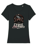 Astronaut - cerul nu este limita Tricou mânecă scurtă guler larg fitted Damă Expresser