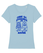 Prietenii skateboard monstri- cine se aseamănă se adună  Tricou mânecă scurtă guler larg fitted Damă Expresser