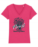 Florist Tricou mânecă scurtă guler V Damă Evoker