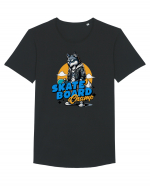 Skateboard champ Tricou mânecă scurtă guler larg Bărbat Skater