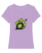 Snail Tricou mânecă scurtă guler larg fitted Damă Expresser