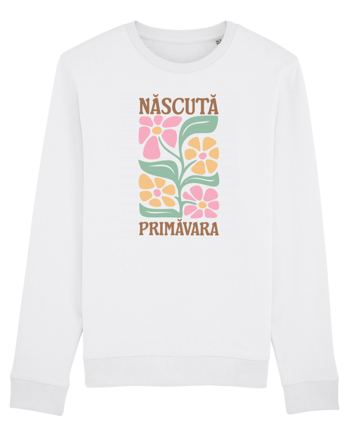 Bluză mânecă lungă Unisex Rise White
