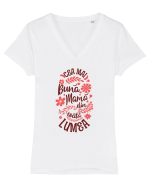 Pentru mame - Cea mai buna mama din toată lumea Tricou mânecă scurtă guler V Damă Evoker
