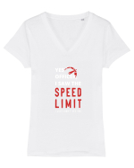 Speed Tricou mânecă scurtă guler V Damă Evoker