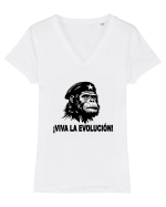 VIVA LA EVOLUCION - CHE GUEVARA - CIMPANZEU 2 Tricou mânecă scurtă guler V Damă Evoker