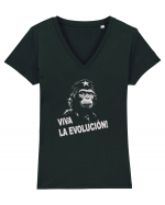 VIVA LA EVOLUCION - CHE GUEVARA - CIMPANZEU 8 Tricou mânecă scurtă guler V Damă Evoker