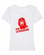 VIVA LA EVOLUCION - CHE GUEVARA - CIMPANZEU 10 Tricou mânecă scurtă guler larg fitted Damă Expresser