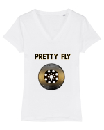 Fly Tricou mânecă scurtă guler V Damă Evoker