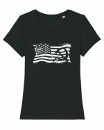 AMERICA - RUSIA 3 Tricou mânecă scurtă guler larg fitted Damă Expresser