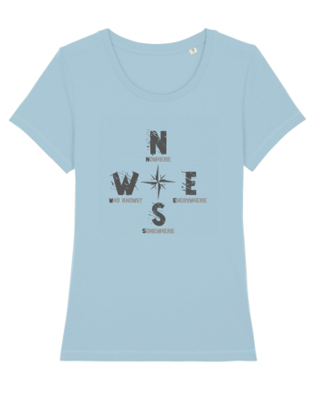 BUSOLA -  COMPASS - NOWHERE EVERYWHERE SOMEWHERE WHO KNOWS 2 Sky Blue