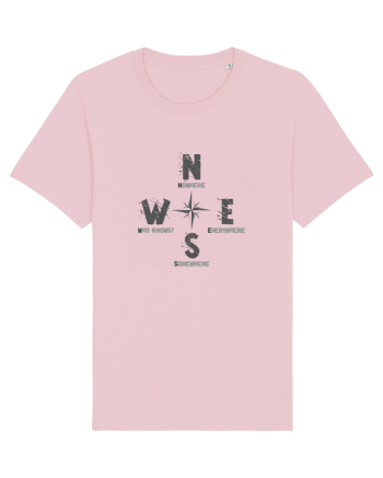 BUSOLA -  COMPASS - NOWHERE EVERYWHERE SOMEWHERE WHO KNOWS 2 Cotton Pink