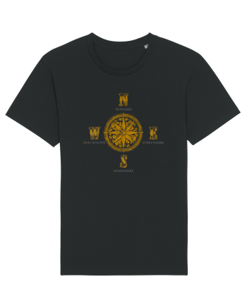 BUSOLA -  COMPASS - NOWHERE EVERYWHERE SOMEWHERE WHO KNOWS 4 Black