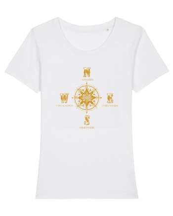 BUSOLA -  COMPASS - NOWHERE EVERYWHERE SOMEWHERE WHO KNOWS 6 White