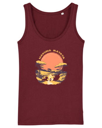 HAKUNA MATATA - NO WORRIES - FARA GRIJI 2 Burgundy