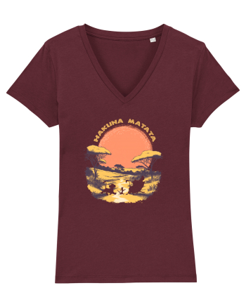HAKUNA MATATA - NO WORRIES - FARA GRIJI 2 Burgundy
