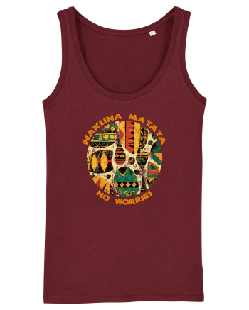 HAKUNA MATATA - NO WORRIES - FARA GRIJI 4 Burgundy