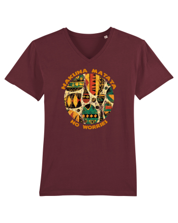 HAKUNA MATATA - NO WORRIES - FARA GRIJI 4 Burgundy