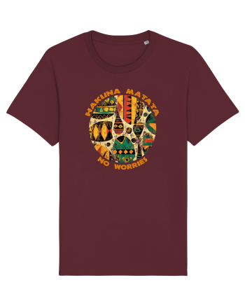 HAKUNA MATATA - NO WORRIES - FARA GRIJI 4 Burgundy