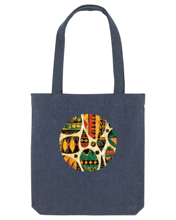 GEOMETRIC FLORAL - TRADITIONAL AFRICAN  Midnight Blue