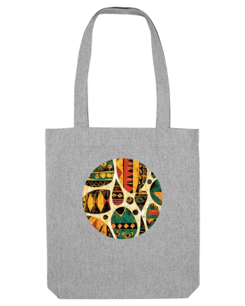 GEOMETRIC FLORAL - TRADITIONAL AFRICAN  Heather Grey