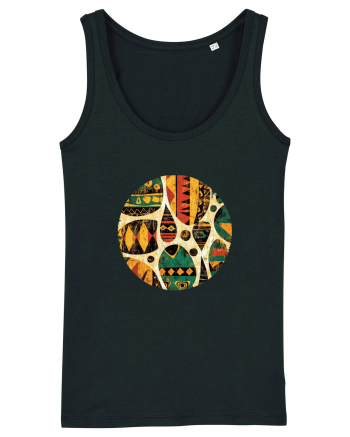 GEOMETRIC FLORAL - TRADITIONAL AFRICAN  Black