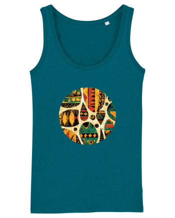 GEOMETRIC FLORAL - TRADITIONAL AFRICAN  Ocean Depth