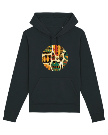 GEOMETRIC FLORAL - TRADITIONAL AFRICAN  Black