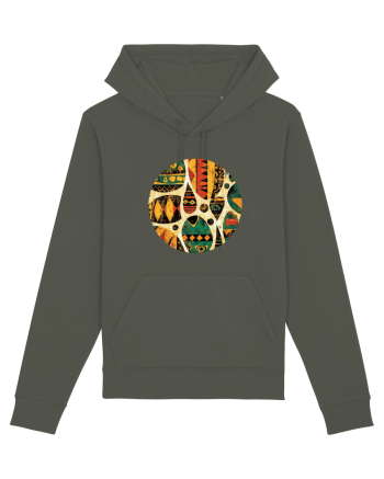 GEOMETRIC FLORAL - TRADITIONAL AFRICAN  Khaki