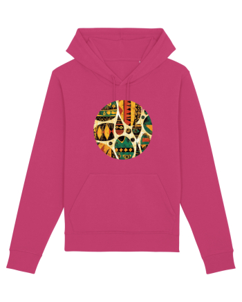 GEOMETRIC FLORAL - TRADITIONAL AFRICAN  Raspberry