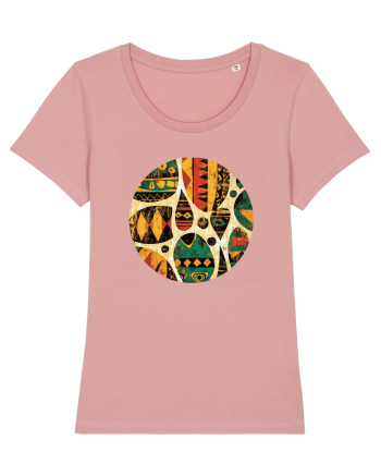 GEOMETRIC FLORAL - TRADITIONAL AFRICAN  Canyon Pink
