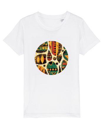 GEOMETRIC FLORAL - TRADITIONAL AFRICAN  White