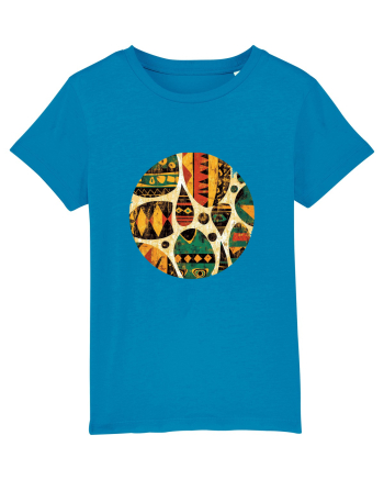 GEOMETRIC FLORAL - TRADITIONAL AFRICAN  Azur
